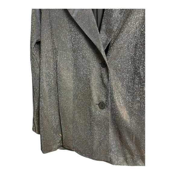 Le Lis Collection Single Breasted Blazer Brown Women's XS Office Work Metallic - Picture 5 of 7
